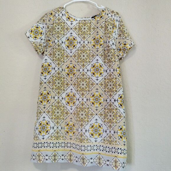 Lulu's Boho Marigold Mini Shift Dress Size M - Picture 2 of 4